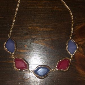 Gold-purple-red necklace